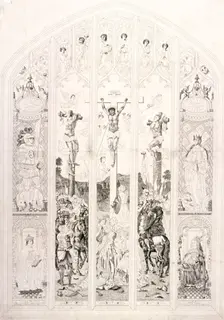 East window in St Margaret, Westminster, depicting the crucifixion, London, 1787. Artist: John Wright
