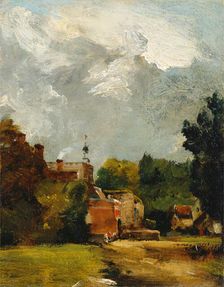 East Bergholt Church, 1809. Creator: John Constable