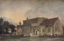 East Bergholt Church from the South-East 1811. Artist: John Constable