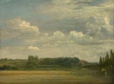 East Bergholt Common, View Toward The Rectory, 1813. Creator: John Constable