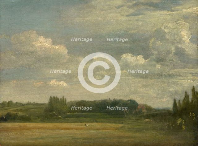 East Bergholt Common, View Toward The Rectory, 1813. Creator: John Constable.