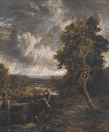 East Bergholt - Lock on Stour, unknown date, c1809. Creator: John Constable