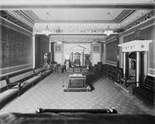 East Blue Lodge Room, Masonic Temple, Detroit, between 1900 and 1910. Creator: William H. Jackson