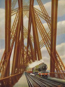 East Coast Express Crossing the Forth Bridge 1926