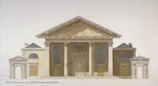 East elevation of the Church of St Paul, Covent Garden, London, c1830. Artist: Anon