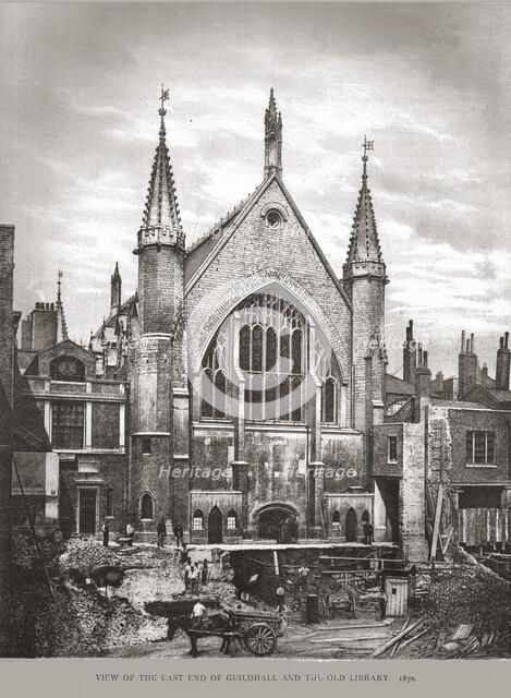 East End of Guild Hall and Library, 1870, (1886). Artist: Unknown.