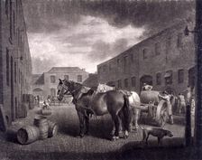 East end of Whitbread's Brewery, Chiswell Street, Islington, London, c1792. Artist: Richard Earlom