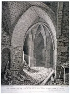 East entrance to the cell in the south-west tower of the Tower of London, 1802. Artist: John Thomas Smith