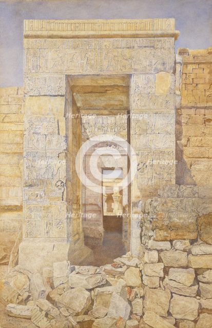 East Entrance, Room of Tiberius, Temple of Isis, Philae, 1905. Creator: Henry Roderick Newman.