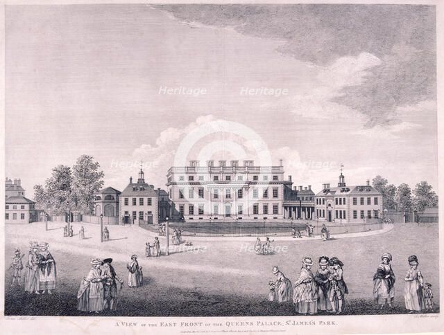 East front of Buckingham House, Westminster, London, 1796. Artist: James Miller