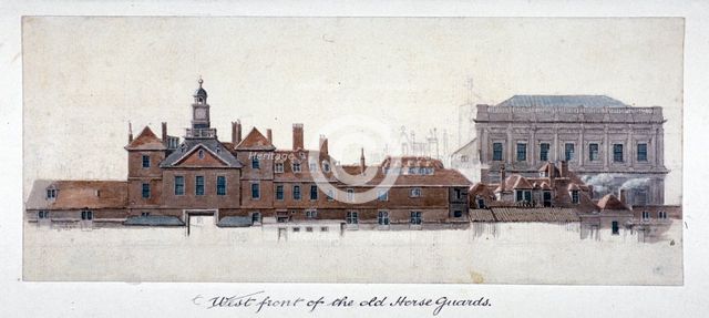 East front of Horse Guards, Westminster, London, c1749.                                    Artist: Paul Sandby