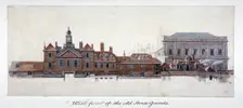 East front of Horse Guards, Westminster, London, c1749. Artist: Paul Sandby
