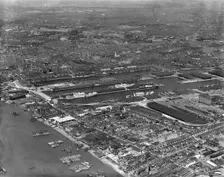 East India Docks, London, 1937. Artist: Aeropictorial Ltd