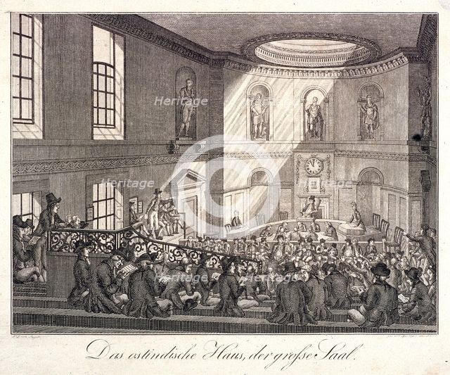 East India House, London, 1808. Artist: Boettger