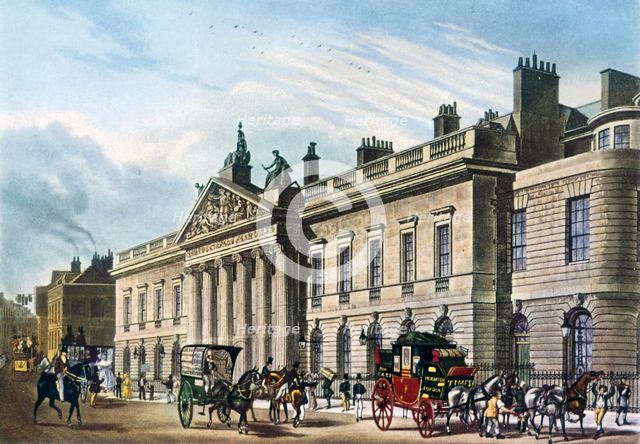 East India House, London, 1817. Artist: Thomas Hosmer Shepherd