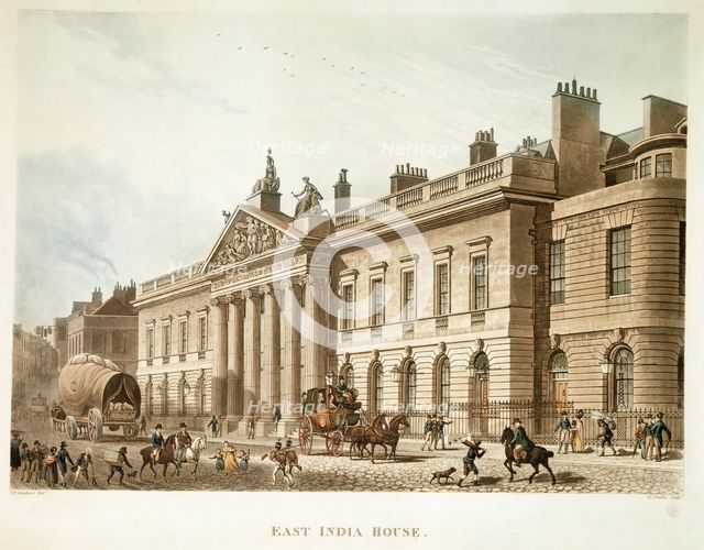 East India House, London, 1817. Creator: Joseph Constantine Stadler.