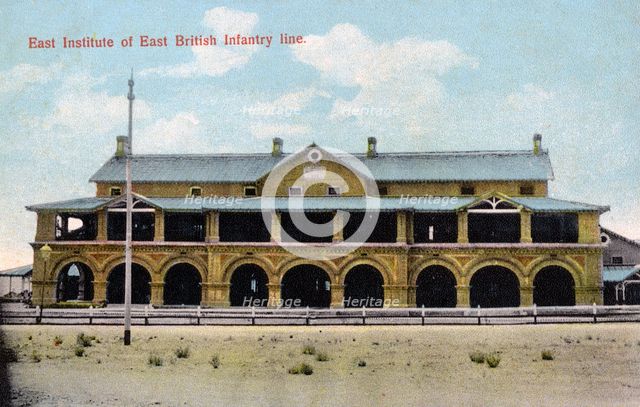 East Institute of East British Infantry line, India(?), early 20th century. Artist: Unknown