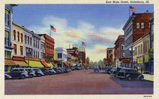 East Main Street, Galesburg, Illinois, USA, 1940