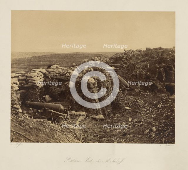 East Malakoff Battery. From: Souvenir de la Guerre de Crimee, 1855. Creator: Langlois, Jean-Charles (1789-1870).
