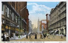 East Market Street west from 8th Street, Philadelphia, Pennsylvania, USA, 1926