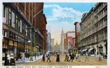 East Market Street west from 8th Street, Philadelphia, Pennsylvania, USA, 1926
