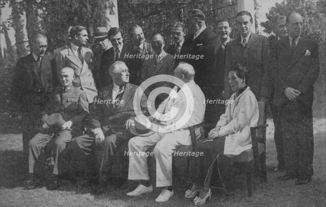 'East Meets West in Pacific Victory Conclave', 1943-44. Artist: Unknown.