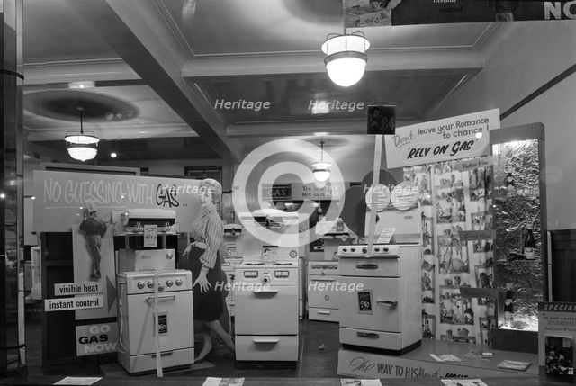 East Midlands Gas Board shop window cooker display, Rotherham, South Yorkshire, 1961. Artist: Michael Walters