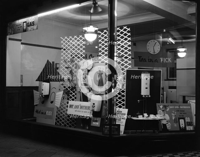 East Midlands Gas Board shop window, Rotherham, South Yorkshire, 1961. Creator: Michael Walters.