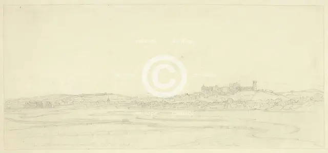 East North East View of Lancaster, 1808. Creator: Joseph Farington.