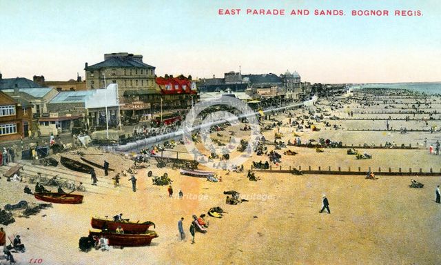 East Parade and Sands, Bognor Regis, West Sussex, 1950. Artist: Unknown