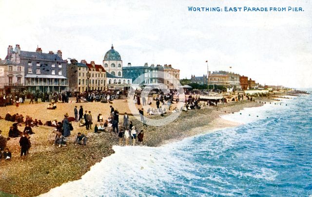 East Parade from the pier, Worthing, Sussex, early 20th century. Artist: Unknown
