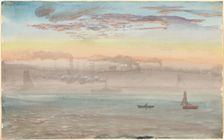 East River, Sunrise, 1862. Creator: Charles de Wolf Brownell