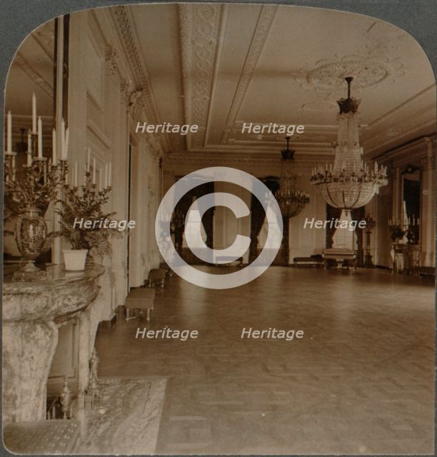 'East room where receptions are held, White House, Washington D.C.', c1900. Artist: Unknown.