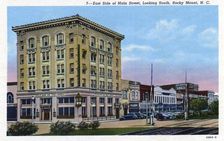 East side of Main Street, looking south, Rocky Mount, North Carolina, USA, 1940