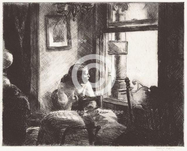 East Side Interior, 1922. Creator: Edward Hopper.