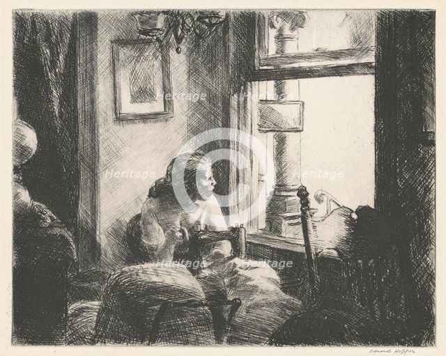 East Side Interior, 1922. Creator: Edward Hopper.