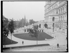 East steps of the Capitol, Albany, N.Y., between 1900 and 1906. Creator: Unknown