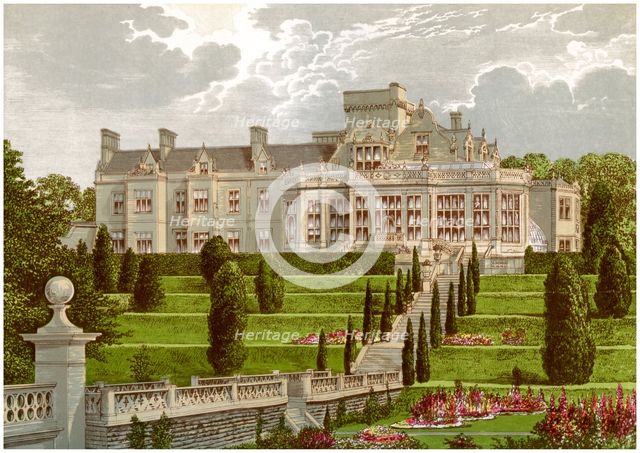 Easton Hall, Lincolnshire, home of Baronet Cholmeley, c1880. Artist: Unknown