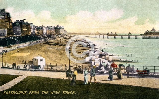 Eastbourne from the Wish Tower, Sussex, early 20th century. Artist: Unknown