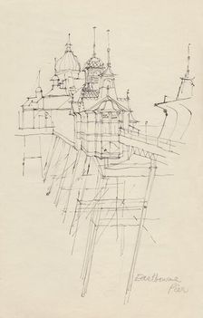 Eastbourne Pier c1950. Creator: Shirley Markham