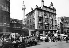 Eastcheap Street looking south, City of London. Creator: Unknown