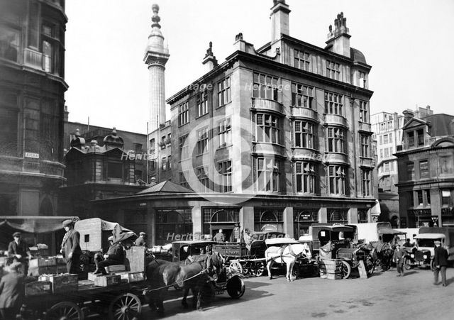 Eastcheap Street looking south, City of London. Creator: Unknown.