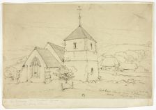 Eastdam Church near Eastbourn Sussex, Aug. 27, 1866. Creator: William Roxby Beverley