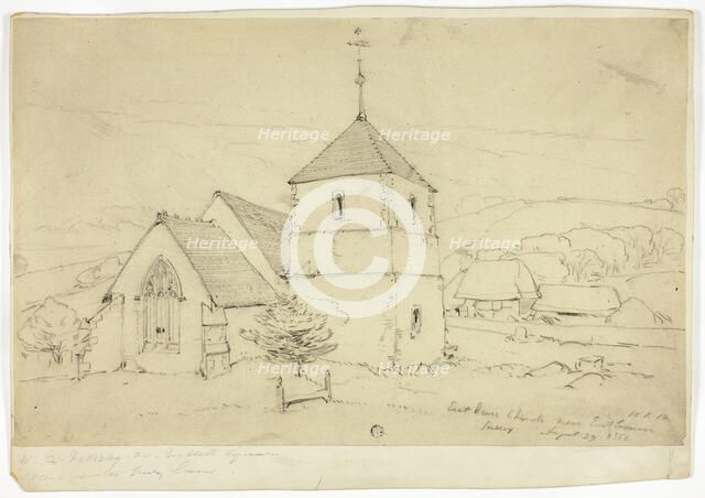 Eastdam Church near Eastbourn Sussex, Aug. 27, 1866. Creator: William Roxby Beverley.