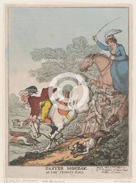 Easter Monday, or The Cockney Hunt, July 14, 1807., July 14, 1807. Creator: Thomas Rowlandson.
