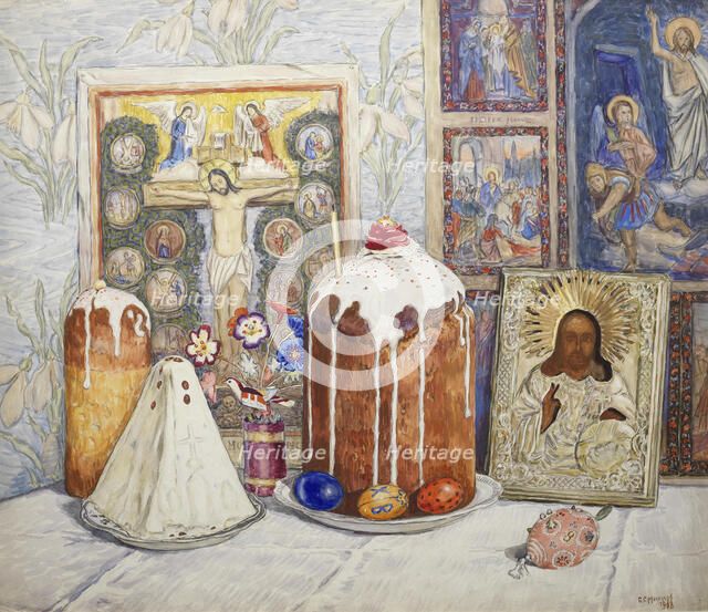 Easter celebration, 1908. Creator: Boris Vasilievich Smirnov.