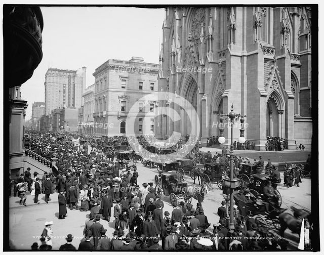 Easter crowds on Fifth Avenue, New York, c1904. Creator: Unknown.