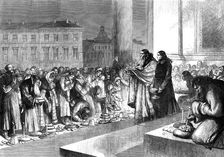 Easter Eve at the Isaac Cathedral, St. Petersburg, 1874. Creator: Unknown