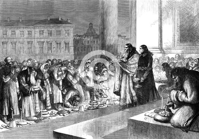 Easter Eve at the Isaac Cathedral, St. Petersburg, 1874. Creator: Unknown.