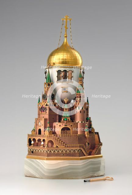 Easter egg Moscow Kremlin, 1904-1906. Artist: Russian Master, Factory Fabergé  